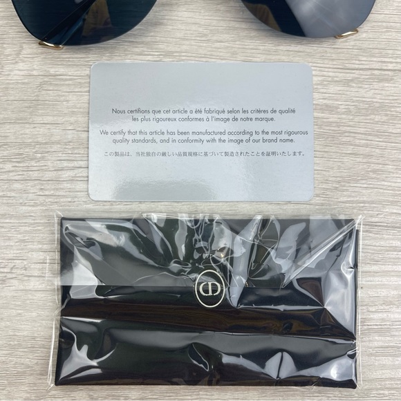 Dior Stellaire 7F Butterfly Rimless Sunglasses in Gold NWOT - Picture 13 of 13